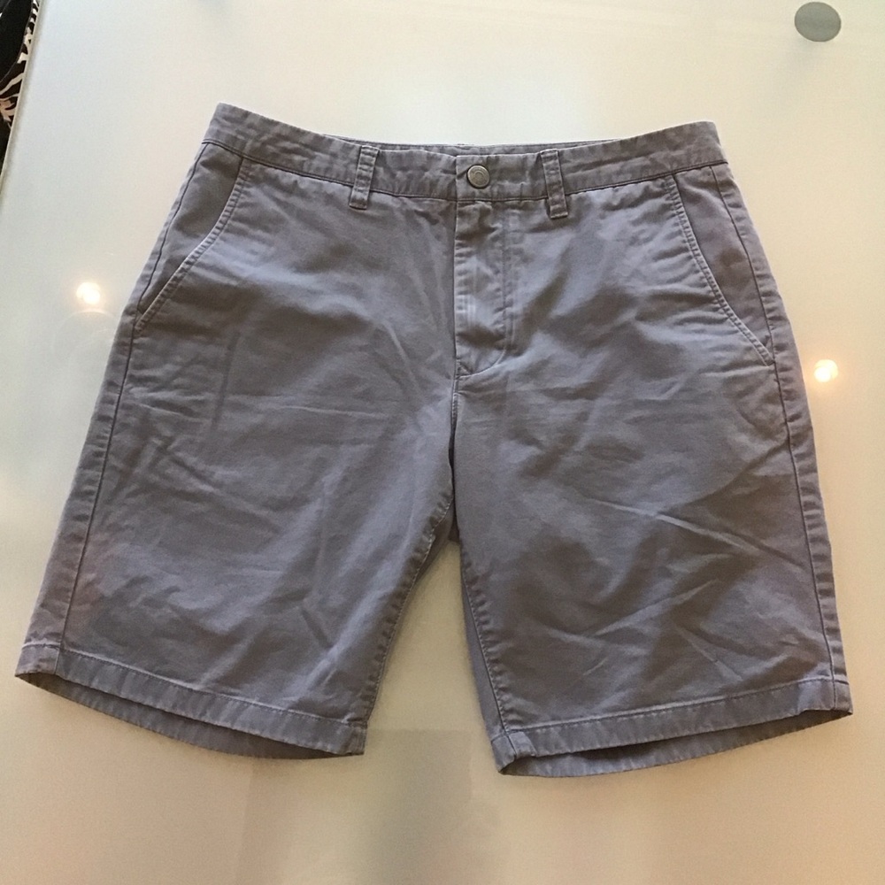 Bonobos Graphite‎ Gray Flat Front Stretch Cotton Chino Golf Shorts 31 9" inseam